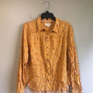 Maeve by anthropologie size 12 yellow blouse